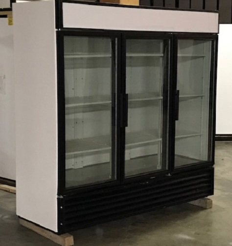 Used Three Door Cooler - LED Lighting